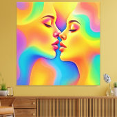 Lebhafte emotionale Verbindung Leinwanddruck (Insitu (Wohnzimmer))