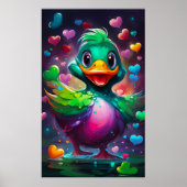 Lebhafte Ente Poster (Vorne)