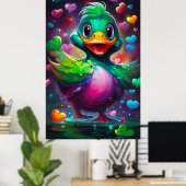 Lebhafte Ente Poster (Heimbüro)
