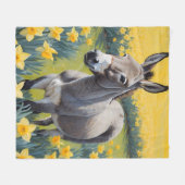 Lebhafte Esel- und Gelbdüster Fleecedecke (Vorderseite (Horizontal))