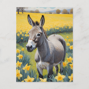 Lebhafte Esel- und Gelbdüster Postkarte