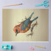 Lebhafte exotische Pop-Art Vogeldecoupage Seidenpapier (Basteln)