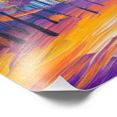 Lebhafte Fall Foliage Landschaft Kunst, Kultur Fotodruck (Ecke)