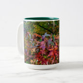 Lebhafte Fall Foliage-Tasse Zweifarbige Tasse (Vorderseite Links)