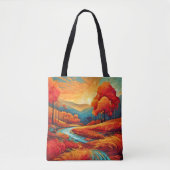 Lebhafte Fall River Scene Tasche (Vorderseite)