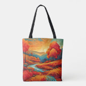 Lebhafte Fall River Scene Tasche (Rückseite)