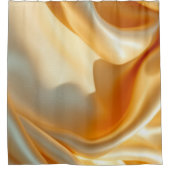 Lebhafte Falten Golden Silk Satin Duschvorhang (Vorderseite)