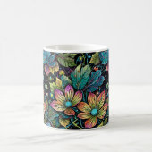 Lebhafte Fantasie der Blumen Kaffeetasse (Mittel)