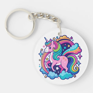 Lebhafte Fantasie von Unicorn Schlüsselanhänger