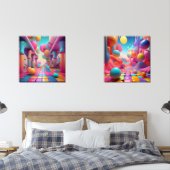 Lebhafte Fantasiewelt - Abstrakte Kunst Bilderwand Sets (Schlafzimmer)