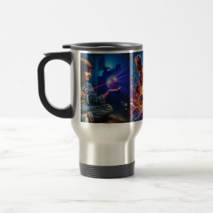 Lebhafte Fantasy Digitale Kunst für TeetücherMug Reisebecher