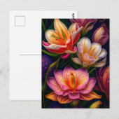 Lebhafte Fantasy Garden Blume Postkarte (Vorne/Hinten)