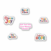 Lebhafte Farb-3-D-Positivitäts-Sticker Aufkleber (Vorderseite)