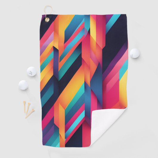 Lebhafte Farbblöcke Golfhandtuch (Insitu)