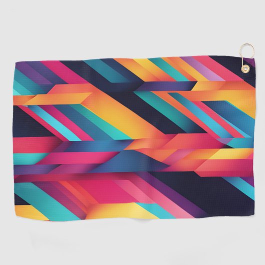 Lebhafte Farbblöcke Golfhandtuch (Horizontal)