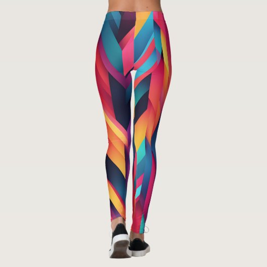 Lebhafte Farbblöcke Leggings (Rückseite)