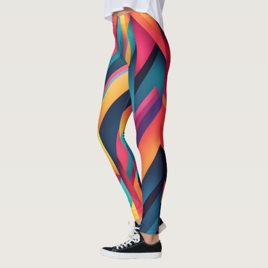 Lebhafte Farbblöcke Leggings (Links)