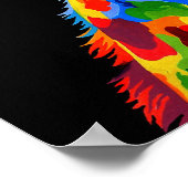 Lebhafte Farbe Giraffe Poster (Ecke)