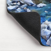 Lebhafte Farbe landschaftlicher Felsenstrom Mousep Mousepad (Ecke)