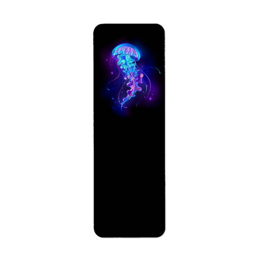 Lebhafte Farbe leuchtende Qualle (Vorne)