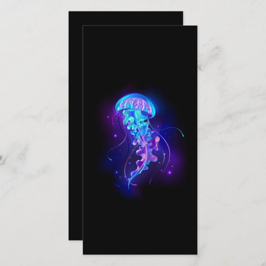 Lebhafte Farbe leuchtende Qualle Ankündigung (Vorne/Hinten)