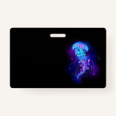 Lebhafte Farbe leuchtende Qualle Ausweis (Rückseite)