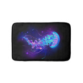 Lebhafte Farbe leuchtende Qualle Badematte (Vorderseite)