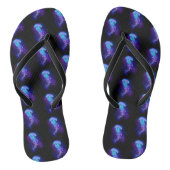 Lebhafte Farbe leuchtende Qualle Badesandalen (Fußbett)