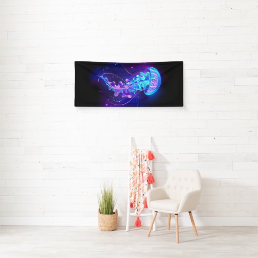 Lebhafte Farbe leuchtende Qualle Banner (Insitu)