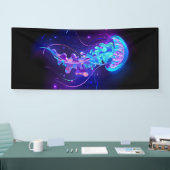 Lebhafte Farbe leuchtende Qualle Banner (Messe)