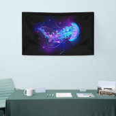 Lebhafte Farbe leuchtende Qualle Banner (Messeveranstaltung)