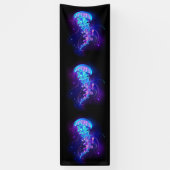 Lebhafte Farbe leuchtende Qualle Banner (Vertikal)