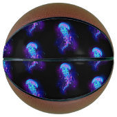 Lebhafte Farbe leuchtende Qualle Basketball (Vorderseite)