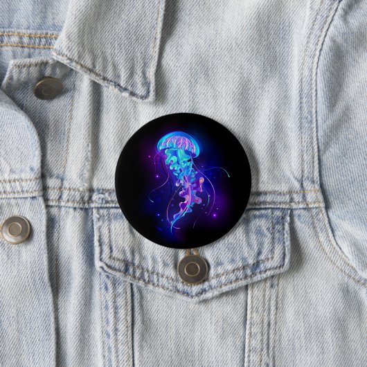 Lebhafte Farbe leuchtende Qualle Button (Beispiel)