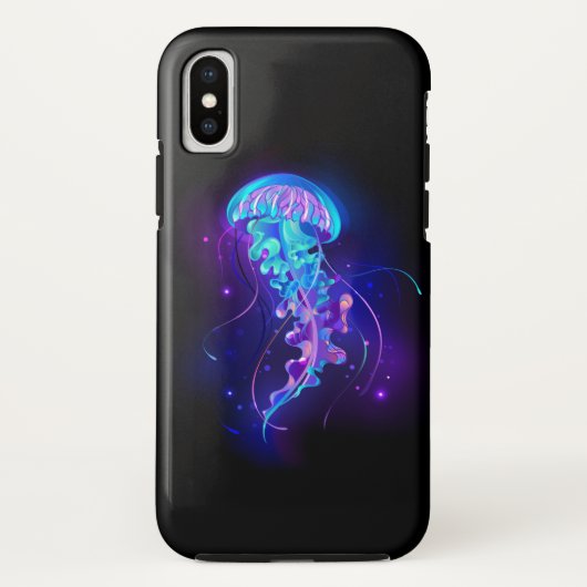 Lebhafte Farbe leuchtende Qualle Case-Mate iPhone Hülle (Rückseite)