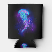 Lebhafte Farbe leuchtende Qualle Dosenkühler (Vorderseite)