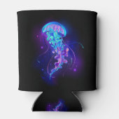 Lebhafte Farbe leuchtende Qualle Dosenkühler (Rückseite)