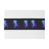 Lebhafte Farbe leuchtende Qualle Einladungsbanderole (Rückseitenbeispiel)