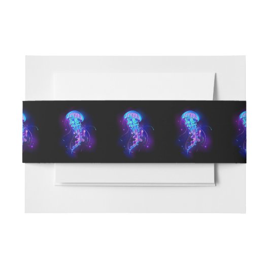 Lebhafte Farbe leuchtende Qualle Einladungsbanderole (Vorderseite Beispiel)