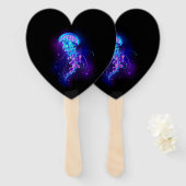 Lebhafte Farbe leuchtende Qualle Fächer (Vorne und Hinten)