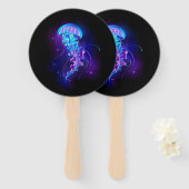 Lebhafte Farbe leuchtende Qualle Fächer (Vorne und Hinten)