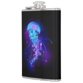 Lebhafte Farbe leuchtende Qualle Flachmann (Links)