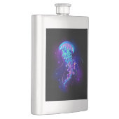 Lebhafte Farbe leuchtende Qualle Flachmann (Rechts)