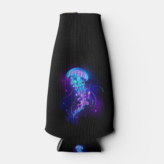 Lebhafte Farbe leuchtende Qualle Flaschenkühler (Vorderseite)