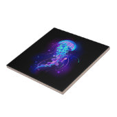 Lebhafte Farbe leuchtende Qualle Fliese (Seite)