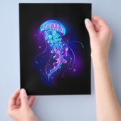 Lebhafte Farbe leuchtende Qualle Flyer (Hand)