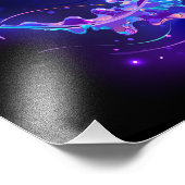 Lebhafte Farbe leuchtende Qualle Fotodruck (Ecke)