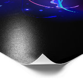 Lebhafte Farbe leuchtende Qualle Fotodruck (Ecke)