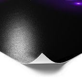 Lebhafte Farbe leuchtende Qualle Fotodruck (Ecke)