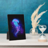 Lebhafte Farbe leuchtende Qualle Fotoplatte (Seite)